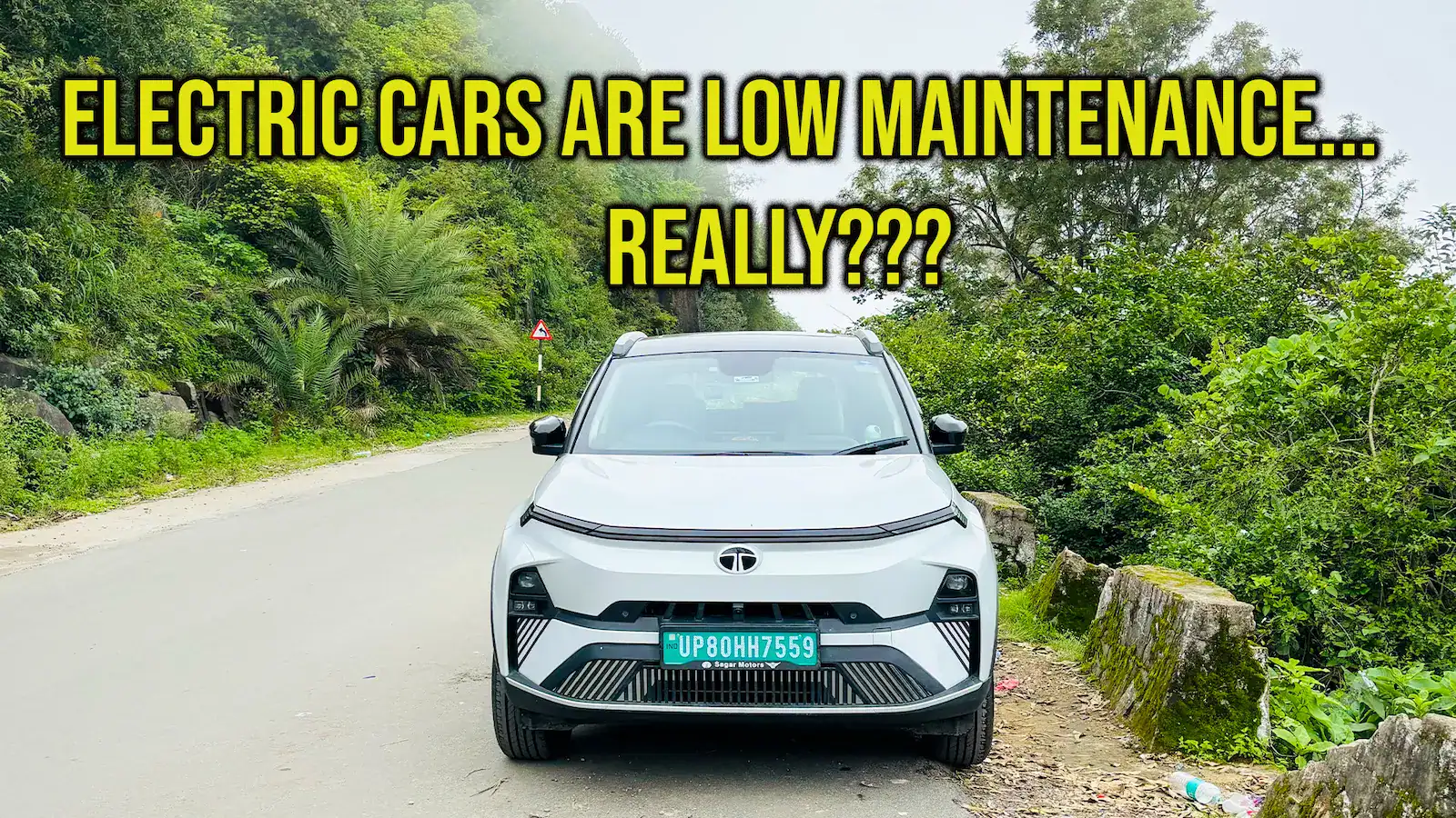 Tata Nexon EV at service center after 40,000 km