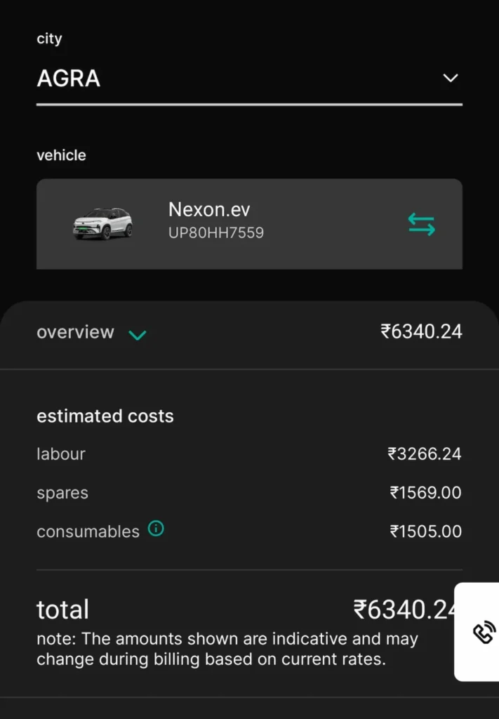 Tata Nexon EV servicing at 40,000 km – real EV maintenance cost experience